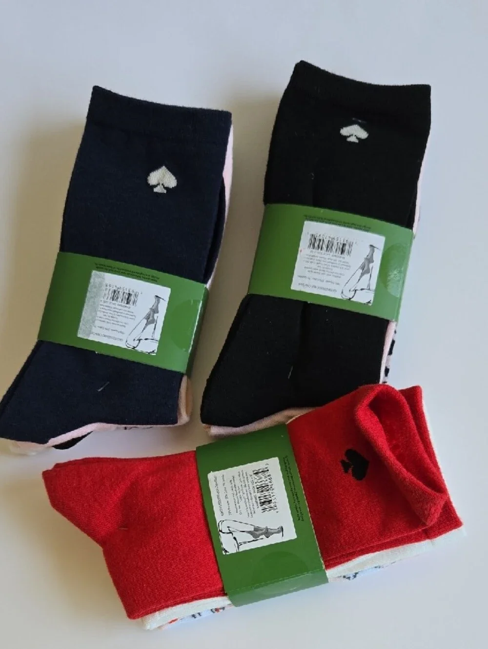Kate Spade New York Crew Socks Bundle NWT 9 Pairs Total Giftable Cozy